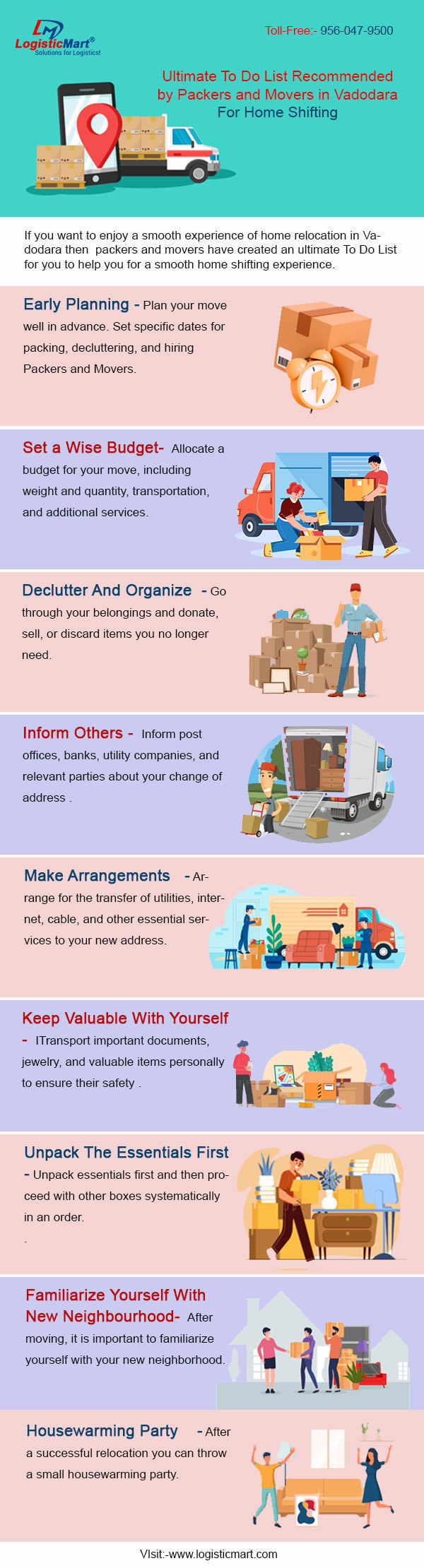 Packers and Movers in Vadodara rates - LogisticMart